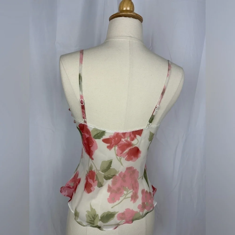 New Frances Smily Couture Silk Floral Camisole Top Sz S